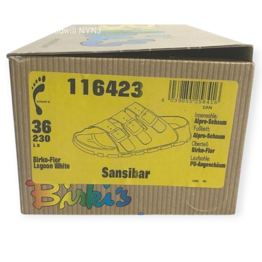 BIRKI'S by Birkenstock Sansibar Womens Size 5.5 EU 36 Magic Flower White Sandals - Picture 8 of 8